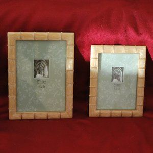 Picture frames (2) by Notre, 4 x 6 and 3 1/2 x 5 bamboo colored